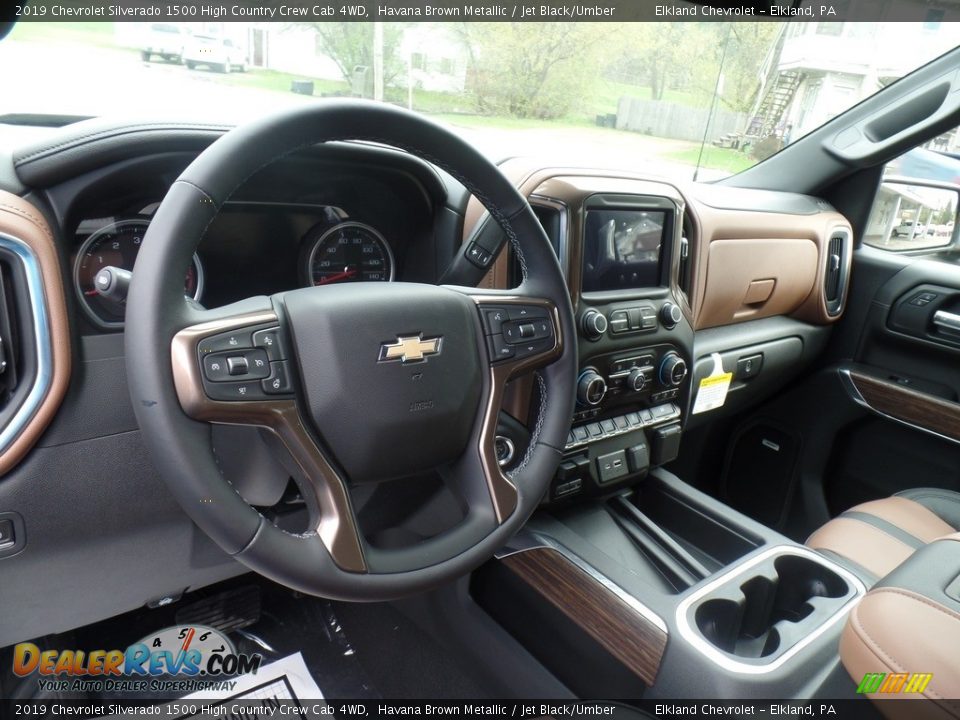 Dashboard of 2019 Chevrolet Silverado 1500 High Country Crew Cab 4WD Photo #20