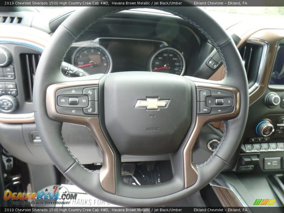2019 Chevrolet Silverado 1500 High Country Crew Cab 4WD Steering Wheel Photo #22