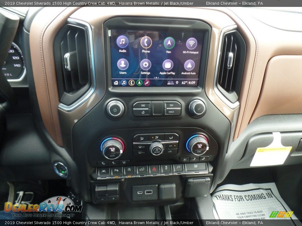 Controls of 2019 Chevrolet Silverado 1500 High Country Crew Cab 4WD Photo #29