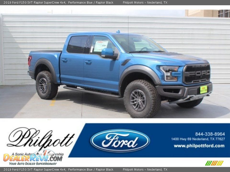 2019 Ford F150 SVT Raptor SuperCrew 4x4 Performance Blue / Raptor Black Photo #1