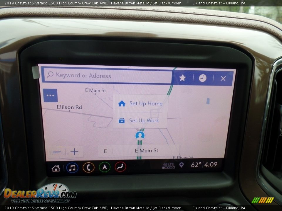 Navigation of 2019 Chevrolet Silverado 1500 High Country Crew Cab 4WD Photo #33