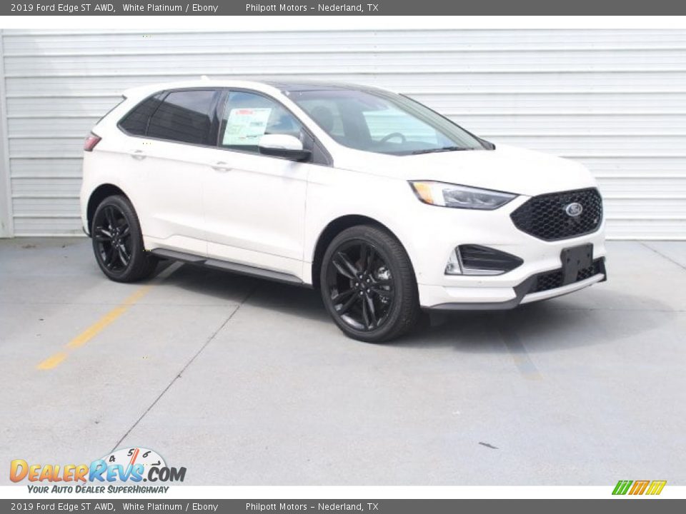 2019 Ford Edge ST AWD White Platinum / Ebony Photo #2