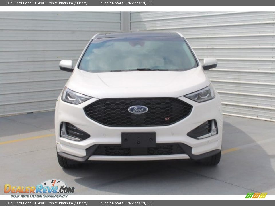 2019 Ford Edge ST AWD White Platinum / Ebony Photo #3
