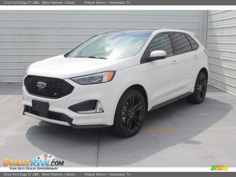 2019 Ford Edge ST AWD White Platinum / Ebony Photo #4