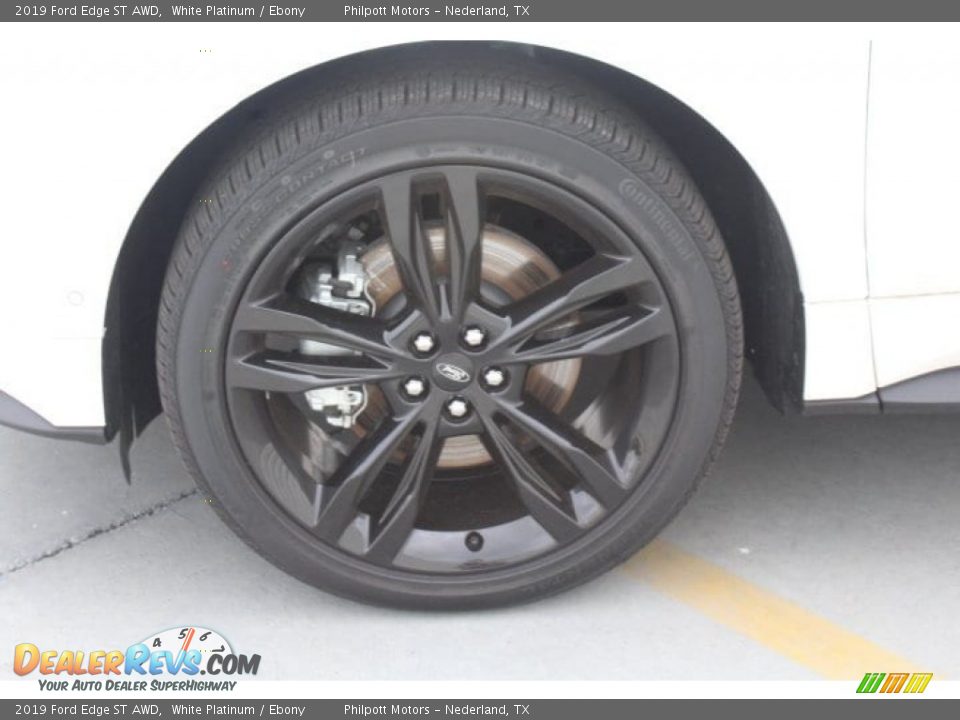 2019 Ford Edge ST AWD White Platinum / Ebony Photo #5
