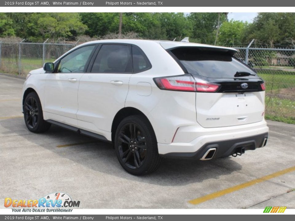 2019 Ford Edge ST AWD White Platinum / Ebony Photo #6