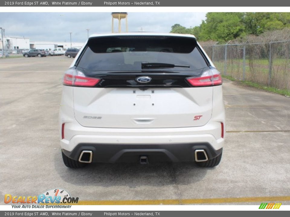 2019 Ford Edge ST AWD White Platinum / Ebony Photo #7