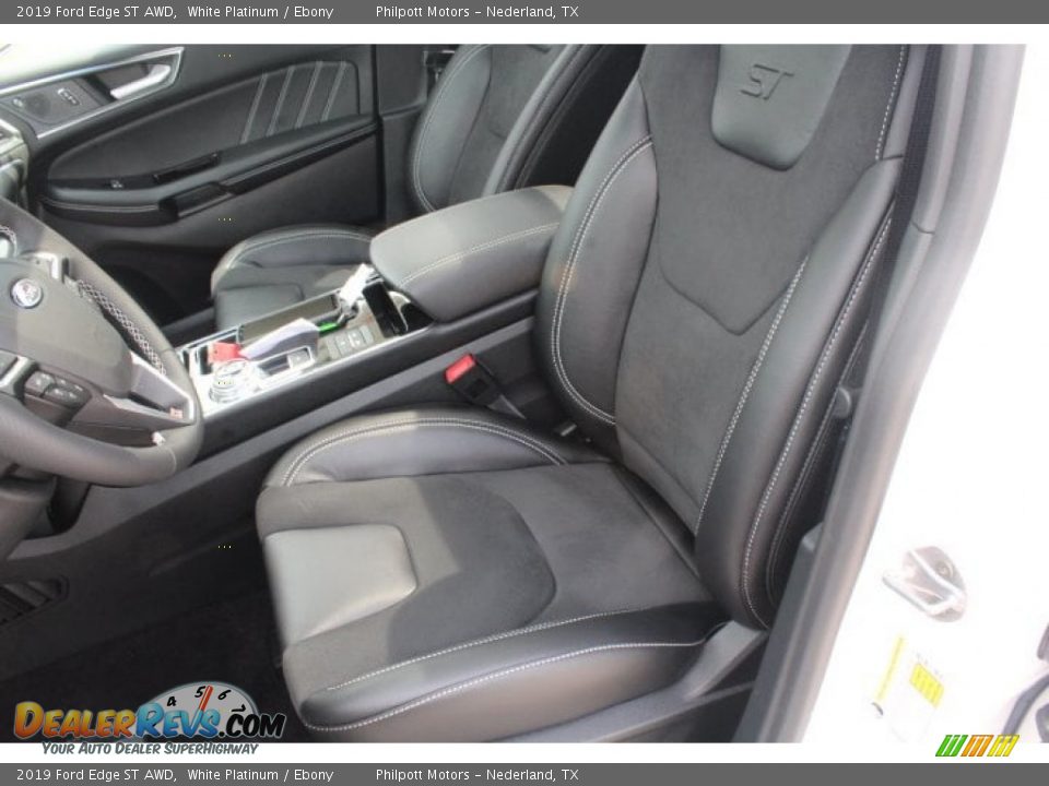 2019 Ford Edge ST AWD White Platinum / Ebony Photo #10