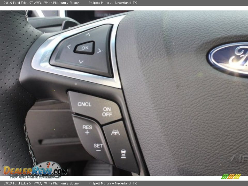 2019 Ford Edge ST AWD White Platinum / Ebony Photo #15