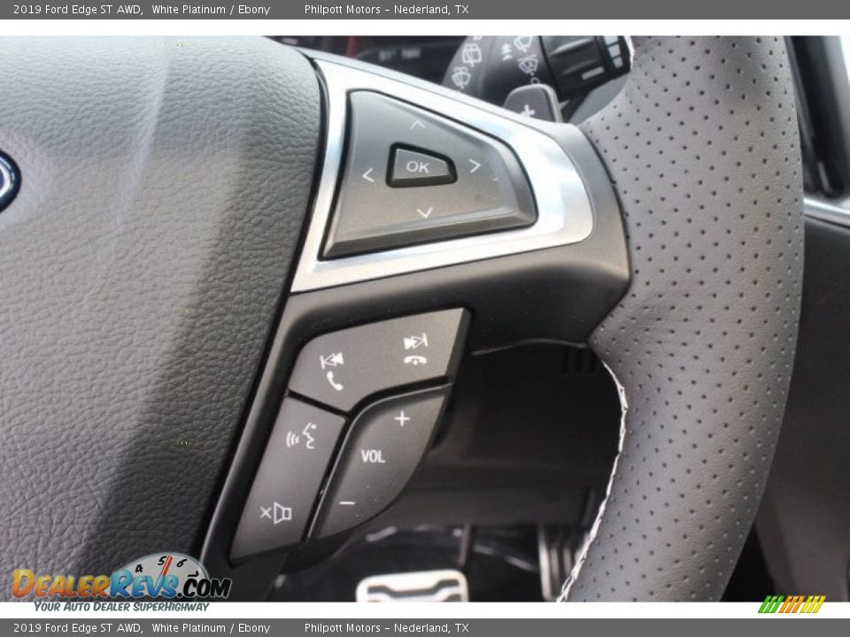 2019 Ford Edge ST AWD White Platinum / Ebony Photo #16