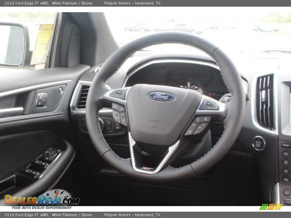 2019 Ford Edge ST AWD White Platinum / Ebony Photo #20