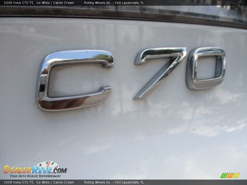 2008 Volvo C70 T5 Ice White / Calcite Cream Photo #24