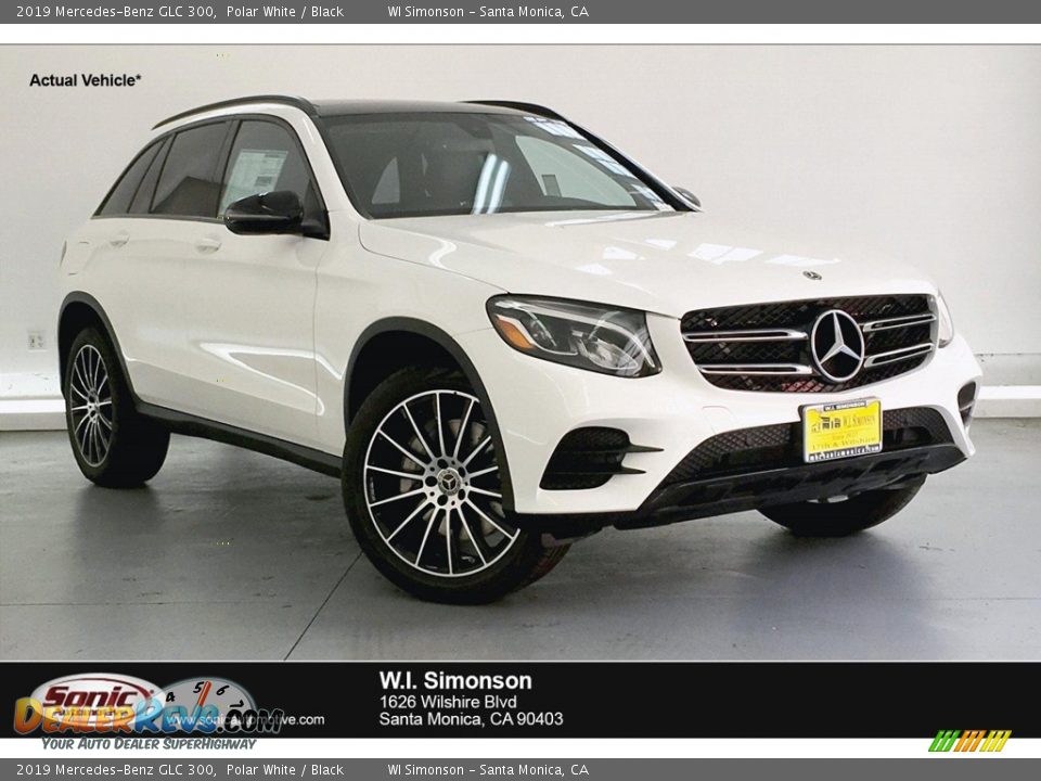 2019 Mercedes-Benz GLC 300 Polar White / Black Photo #1