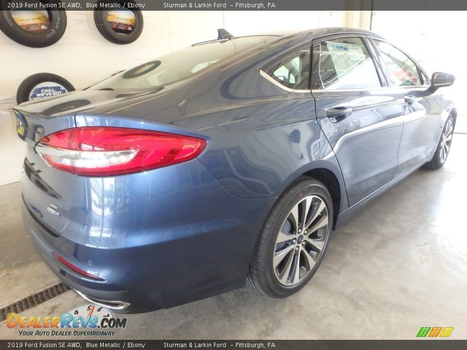 2019 Ford Fusion SE AWD Blue Metallic / Ebony Photo #2