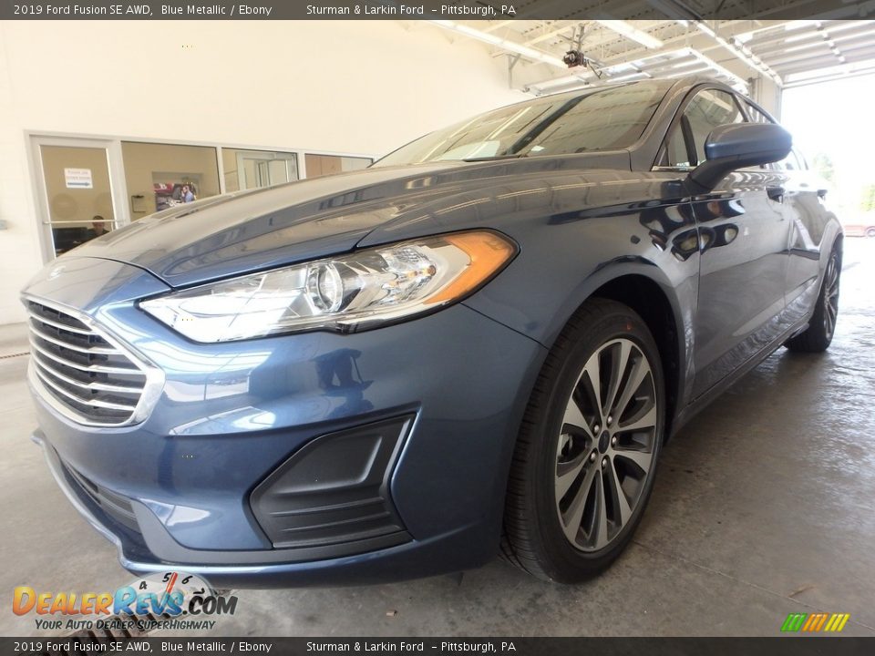 2019 Ford Fusion SE AWD Blue Metallic / Ebony Photo #5