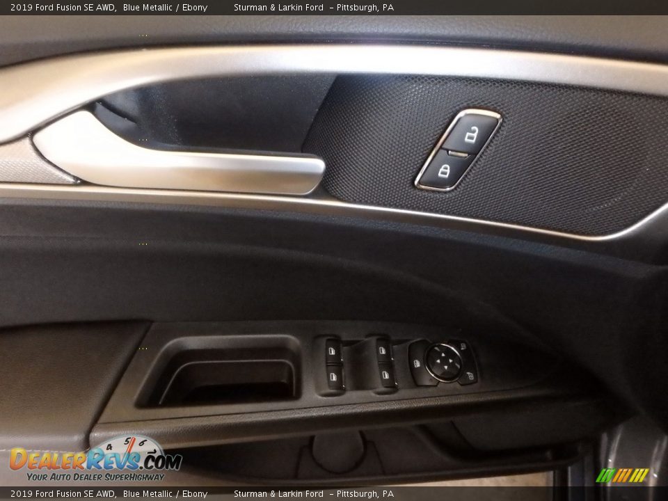 2019 Ford Fusion SE AWD Blue Metallic / Ebony Photo #10