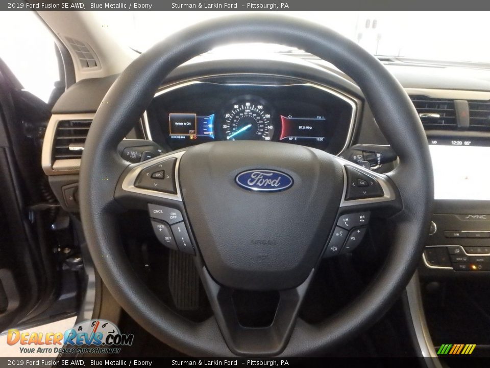 2019 Ford Fusion SE AWD Blue Metallic / Ebony Photo #14