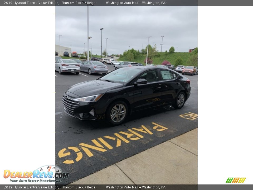 2019 Hyundai Elantra Value Edition Phantom Black / Beige Photo #7