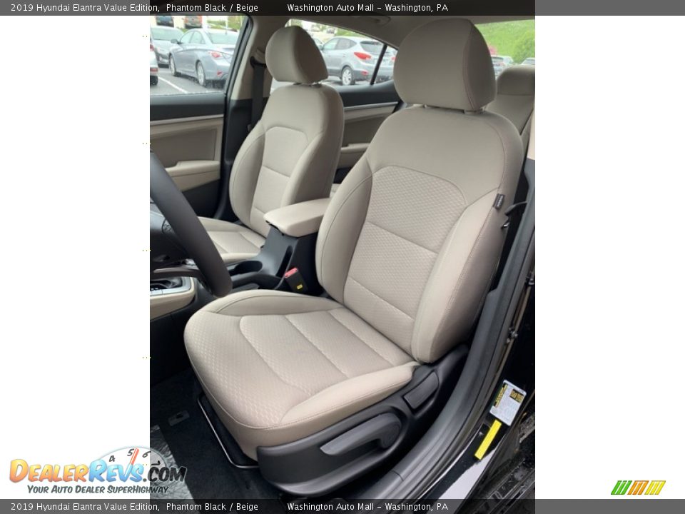 2019 Hyundai Elantra Value Edition Phantom Black / Beige Photo #13