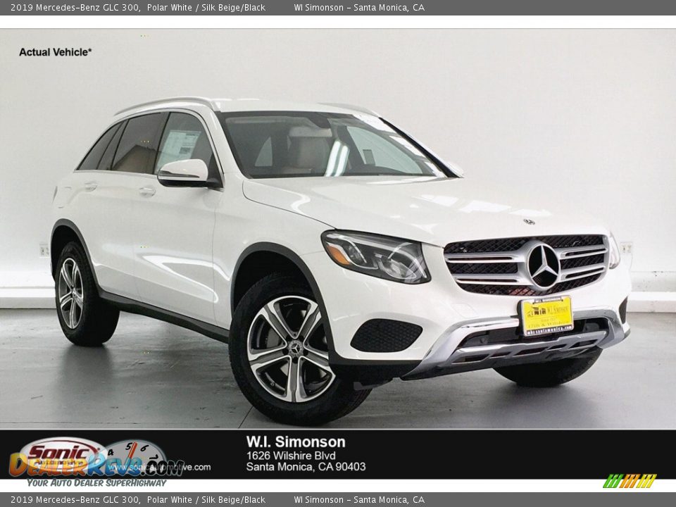 2019 Mercedes-Benz GLC 300 Polar White / Silk Beige/Black Photo #1