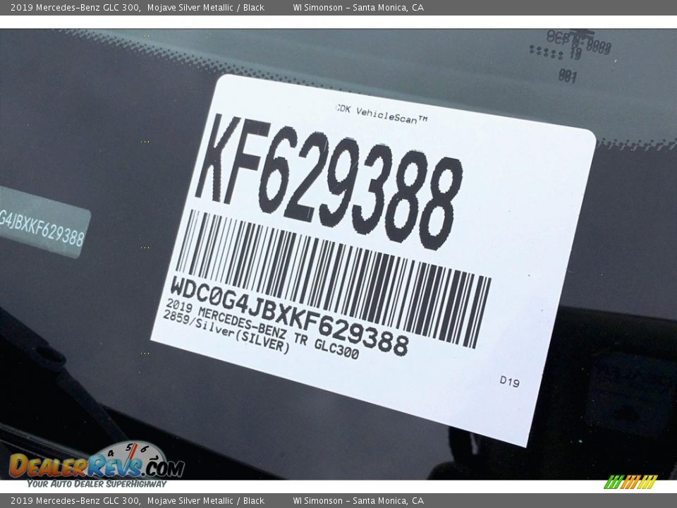 2019 Mercedes-Benz GLC 300 Mojave Silver Metallic / Black Photo #12