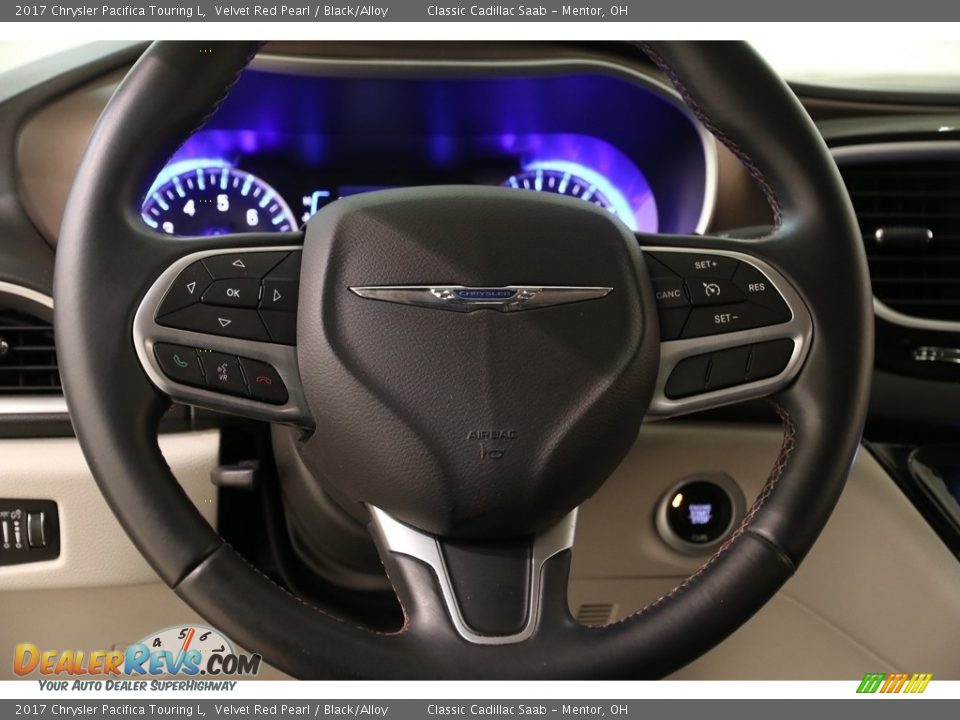 2017 Chrysler Pacifica Touring L Velvet Red Pearl / Black/Alloy Photo #7