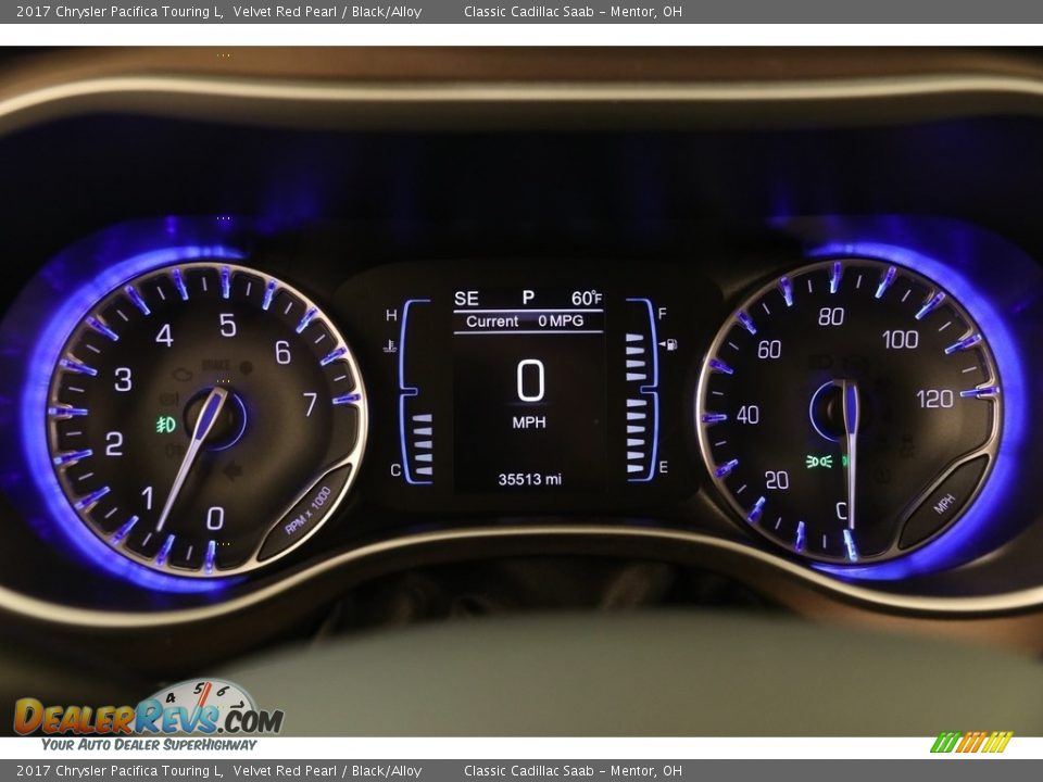 2017 Chrysler Pacifica Touring L Velvet Red Pearl / Black/Alloy Photo #8