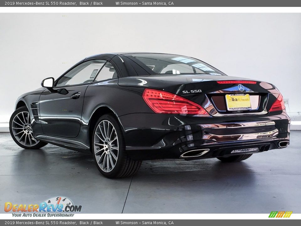 2019 Mercedes-Benz SL 550 Roadster Black / Black Photo #2