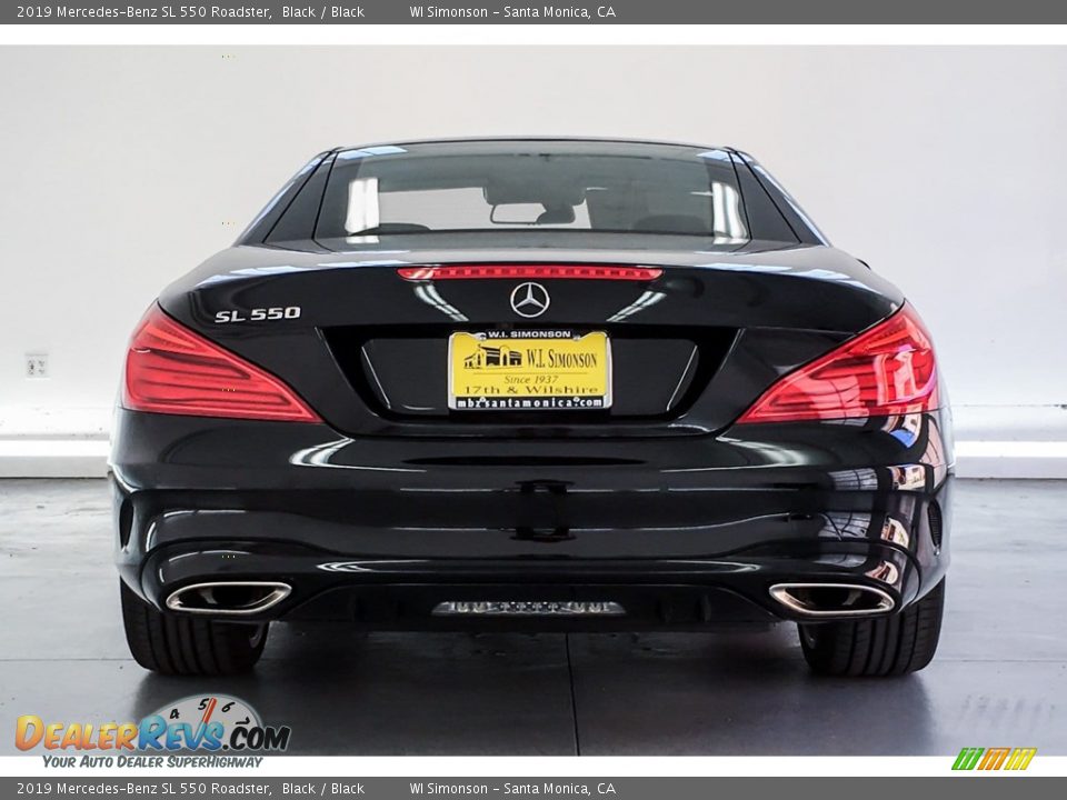 2019 Mercedes-Benz SL 550 Roadster Black / Black Photo #3
