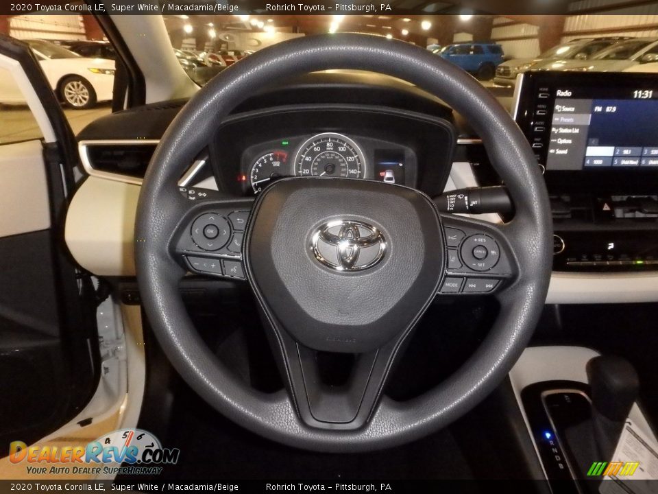 2020 Toyota Corolla LE Super White / Macadamia/Beige Photo #13