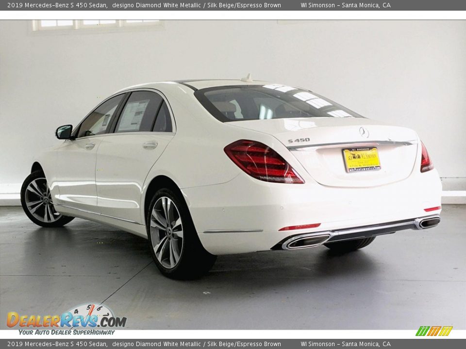 2019 Mercedes-Benz S 450 Sedan designo Diamond White Metallic / Silk Beige/Espresso Brown Photo #2