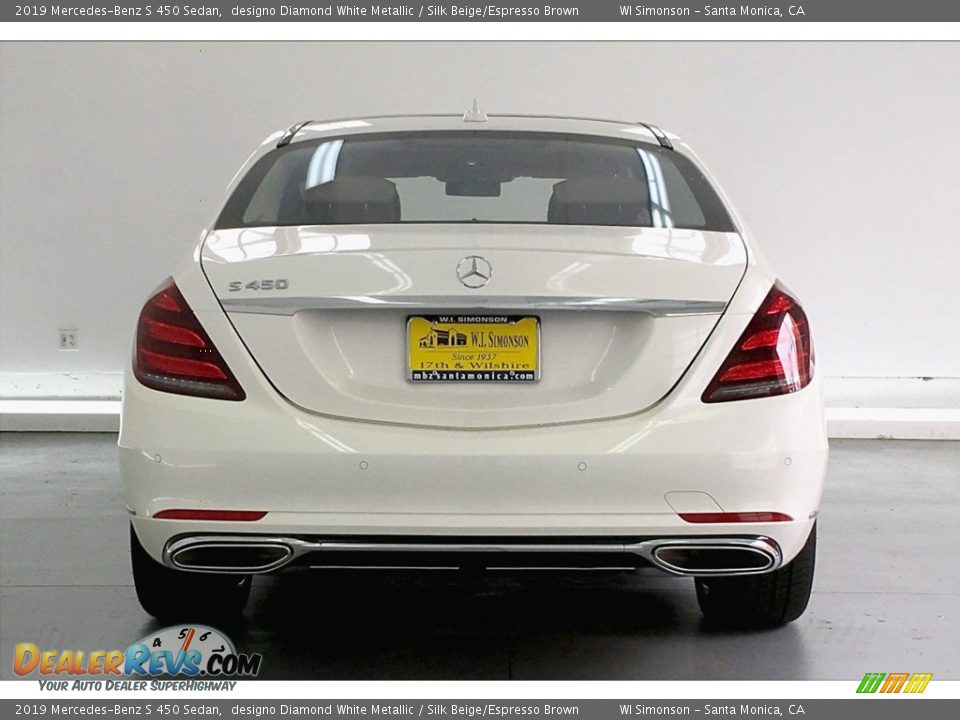 2019 Mercedes-Benz S 450 Sedan designo Diamond White Metallic / Silk Beige/Espresso Brown Photo #3