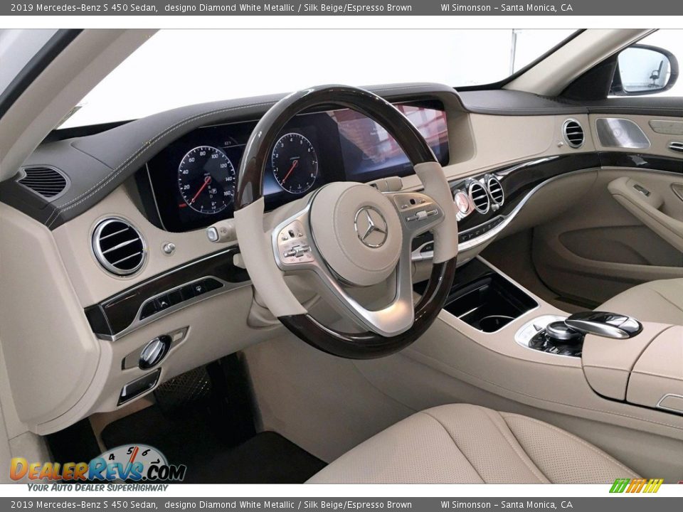 2019 Mercedes-Benz S 450 Sedan designo Diamond White Metallic / Silk Beige/Espresso Brown Photo #4