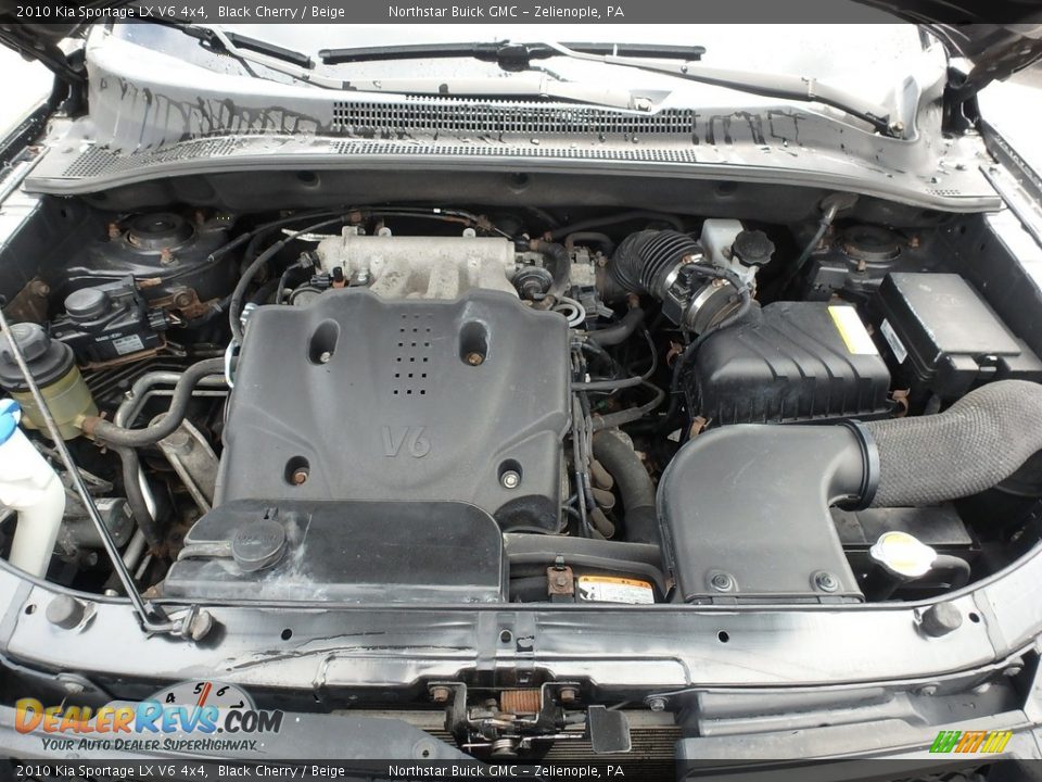 2010 Kia Sportage LX V6 4x4 Black Cherry / Beige Photo #2