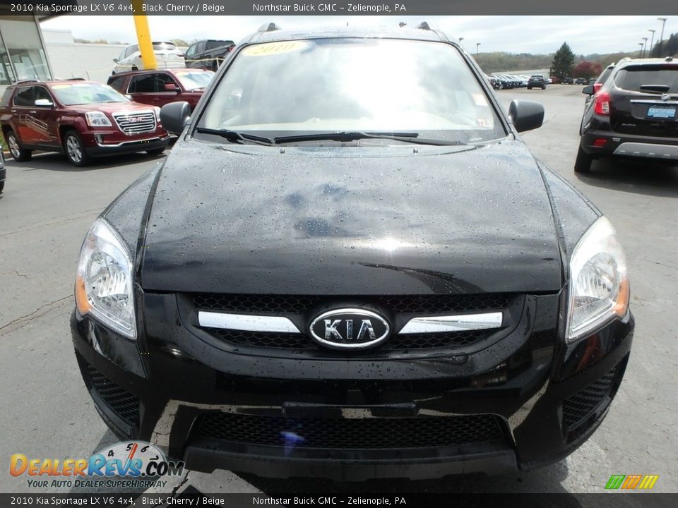 2010 Kia Sportage LX V6 4x4 Black Cherry / Beige Photo #3