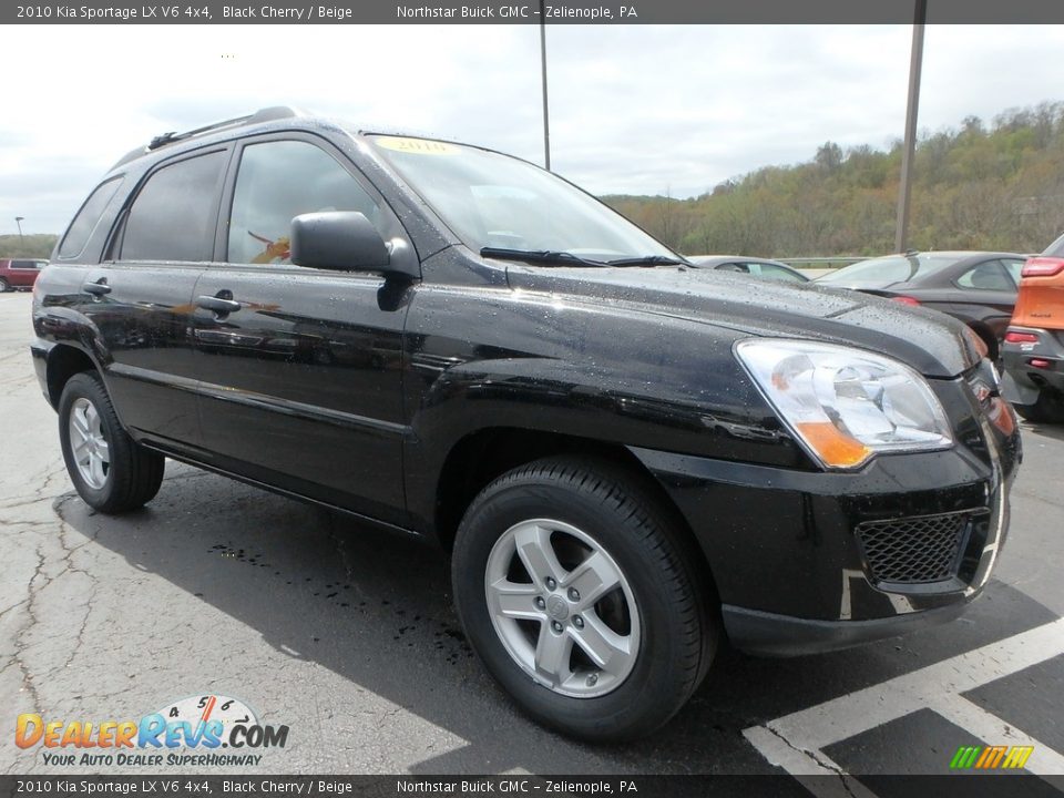 2010 Kia Sportage LX V6 4x4 Black Cherry / Beige Photo #4