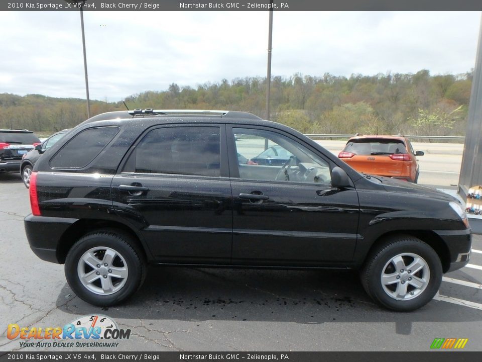 2010 Kia Sportage LX V6 4x4 Black Cherry / Beige Photo #5