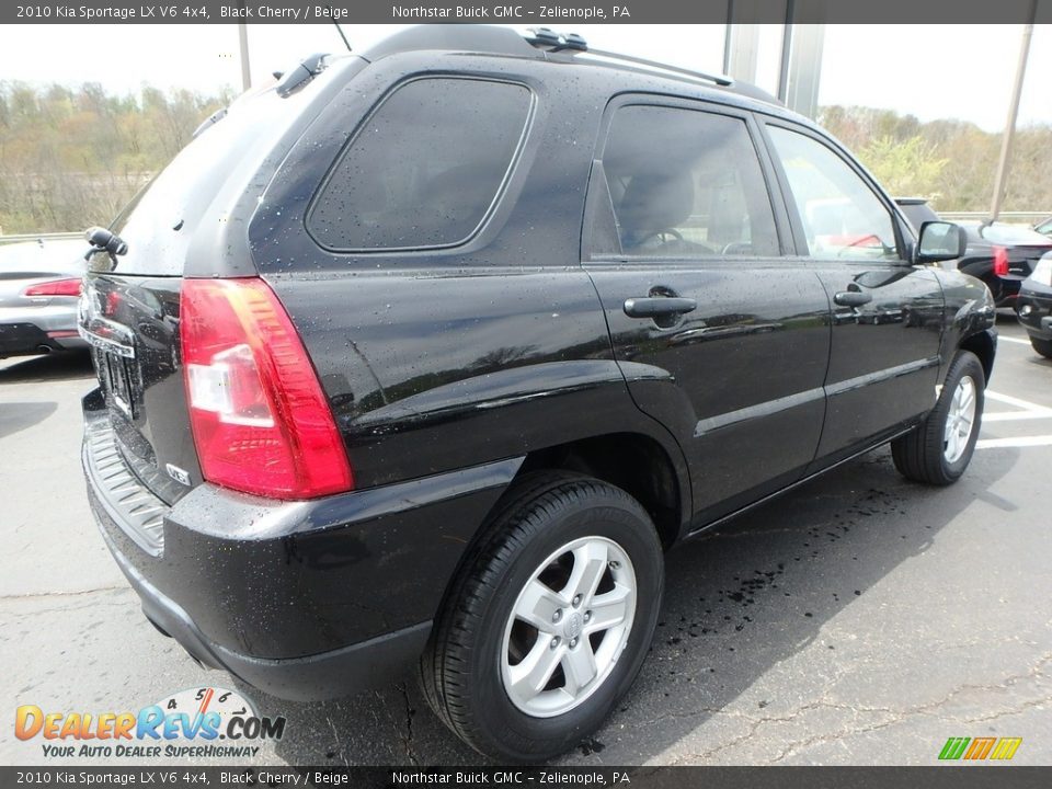 2010 Kia Sportage LX V6 4x4 Black Cherry / Beige Photo #9