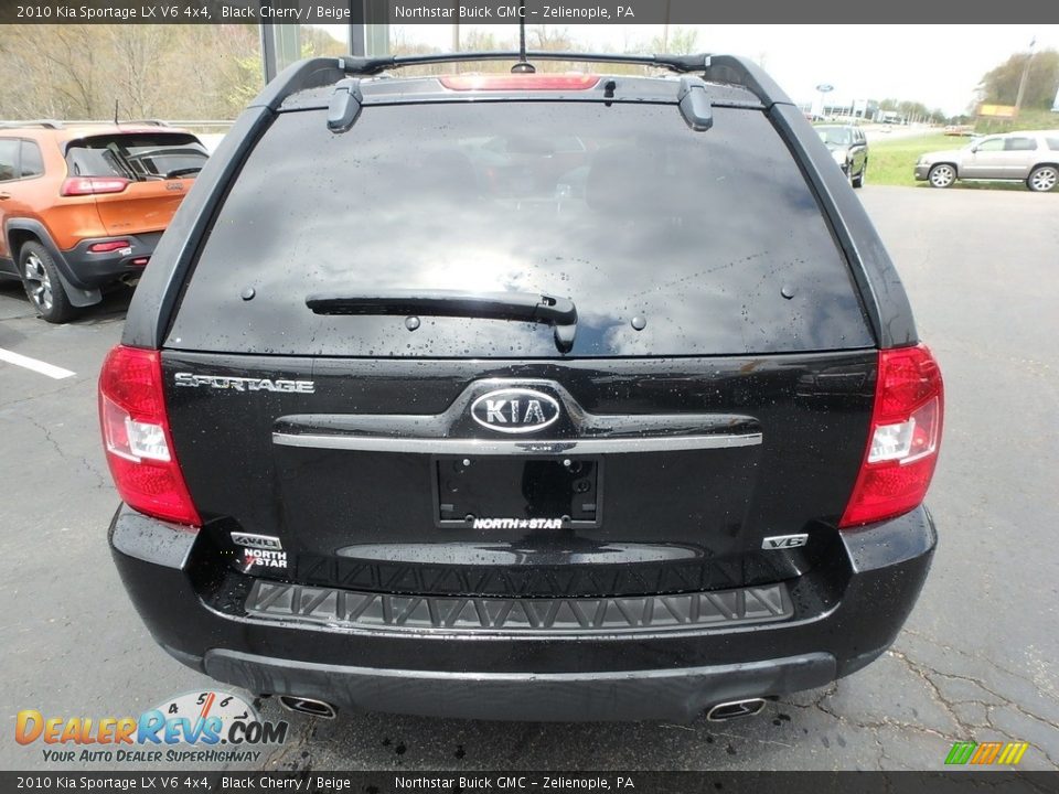 2010 Kia Sportage LX V6 4x4 Black Cherry / Beige Photo #11