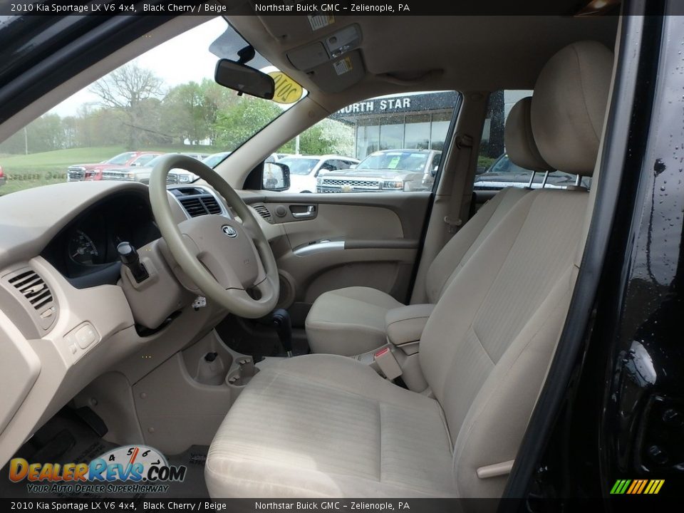 2010 Kia Sportage LX V6 4x4 Black Cherry / Beige Photo #15