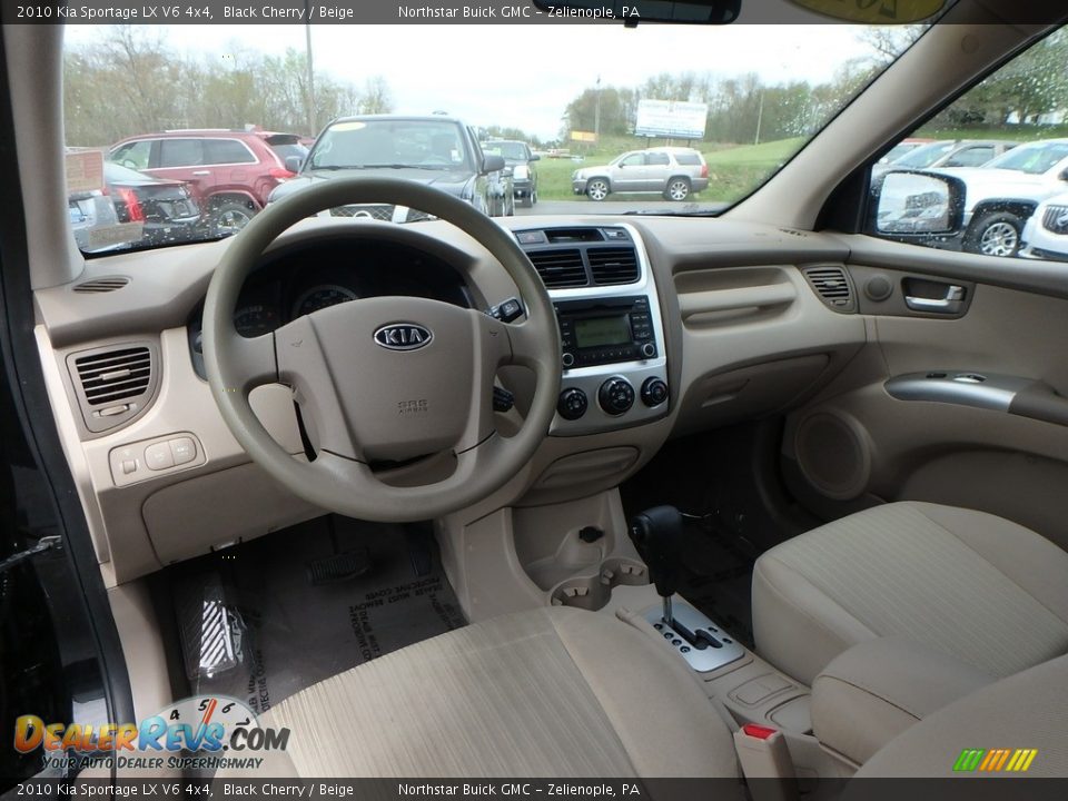 2010 Kia Sportage LX V6 4x4 Black Cherry / Beige Photo #17