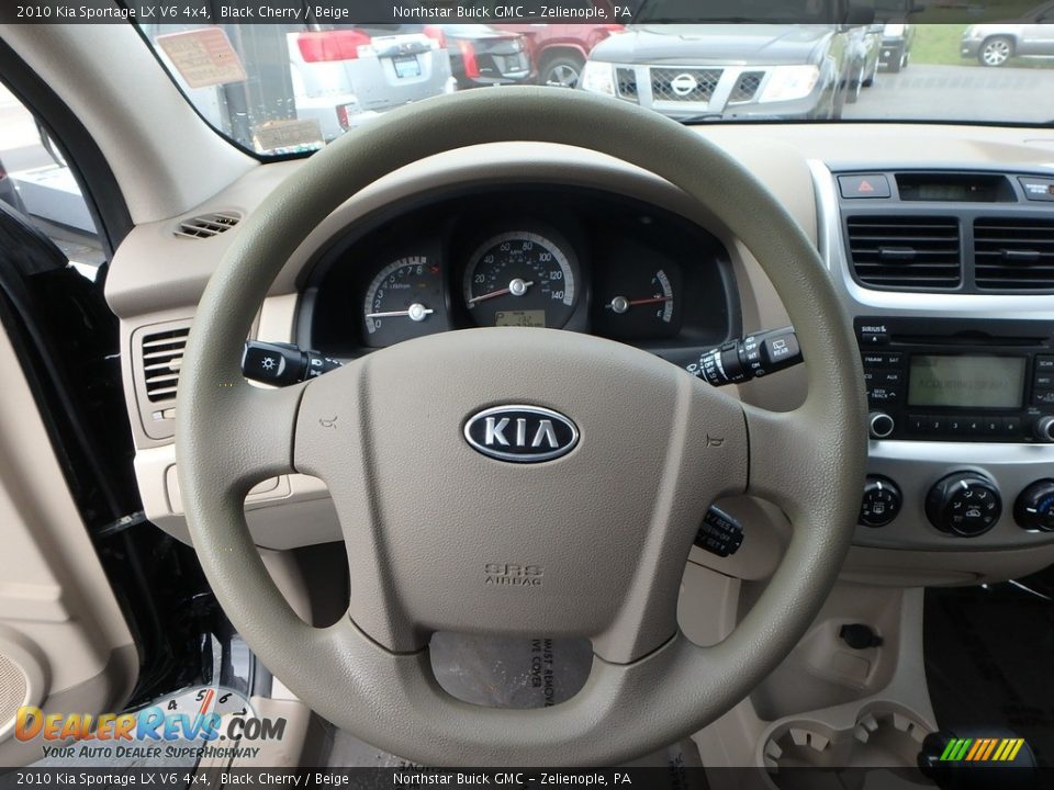 2010 Kia Sportage LX V6 4x4 Black Cherry / Beige Photo #23