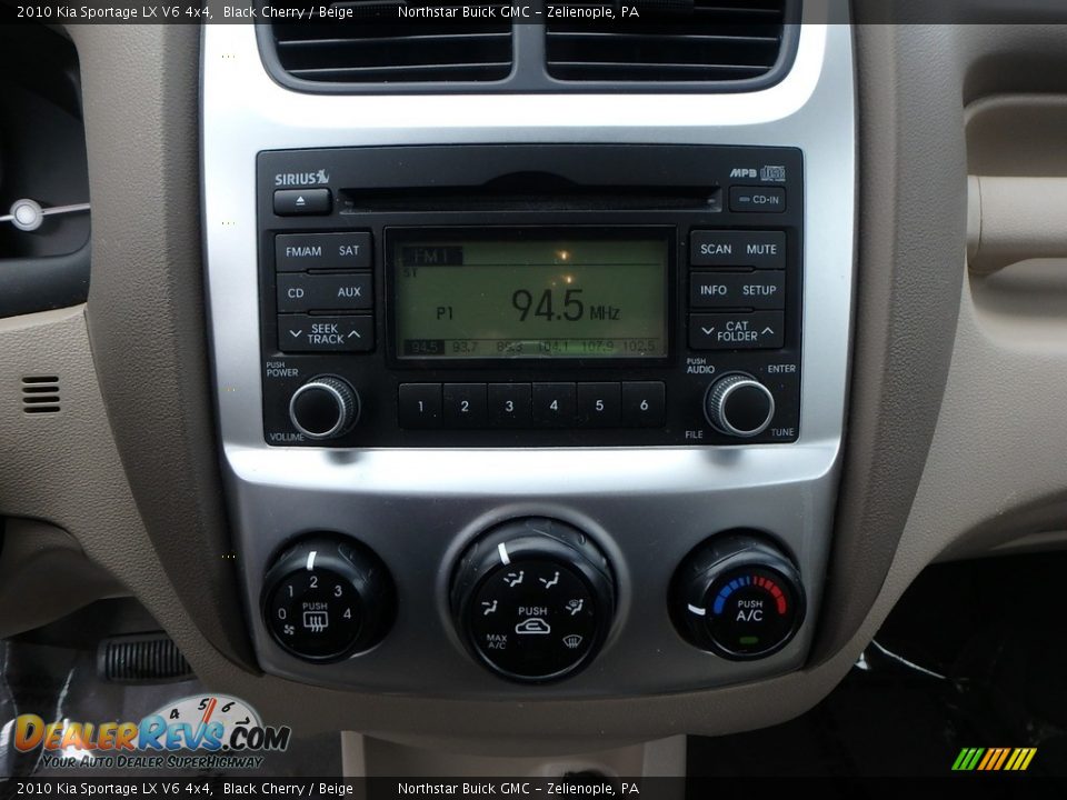 2010 Kia Sportage LX V6 4x4 Black Cherry / Beige Photo #26