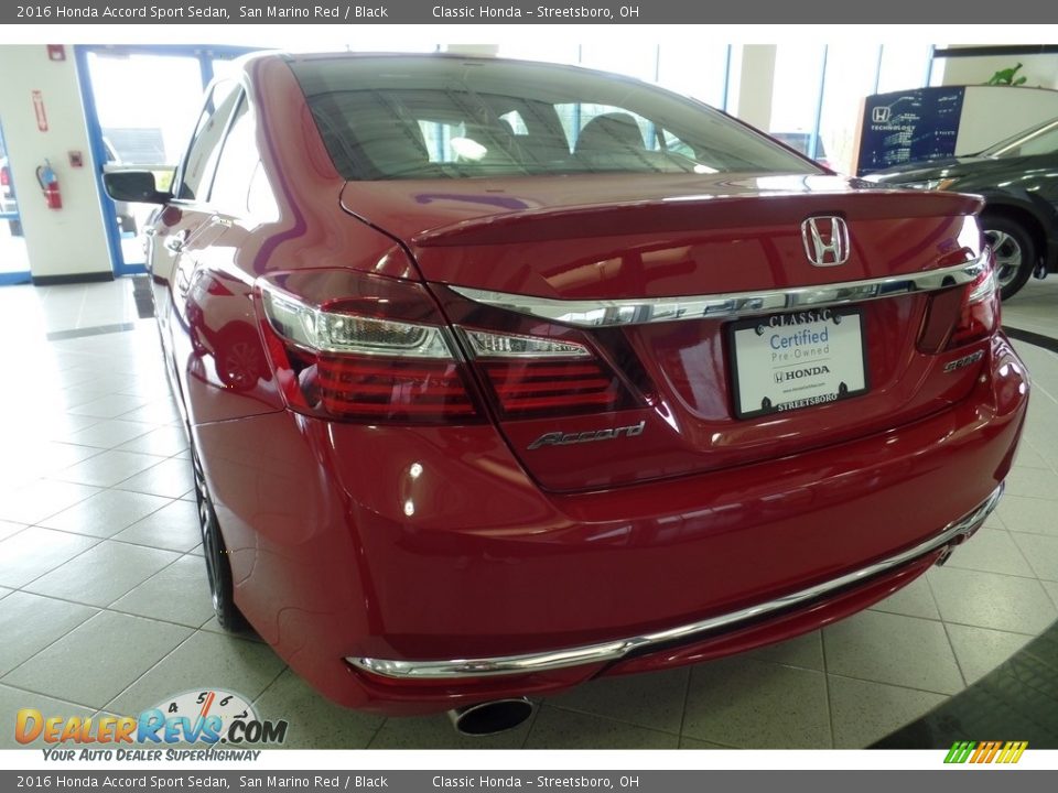 2016 Honda Accord Sport Sedan San Marino Red / Black Photo #9