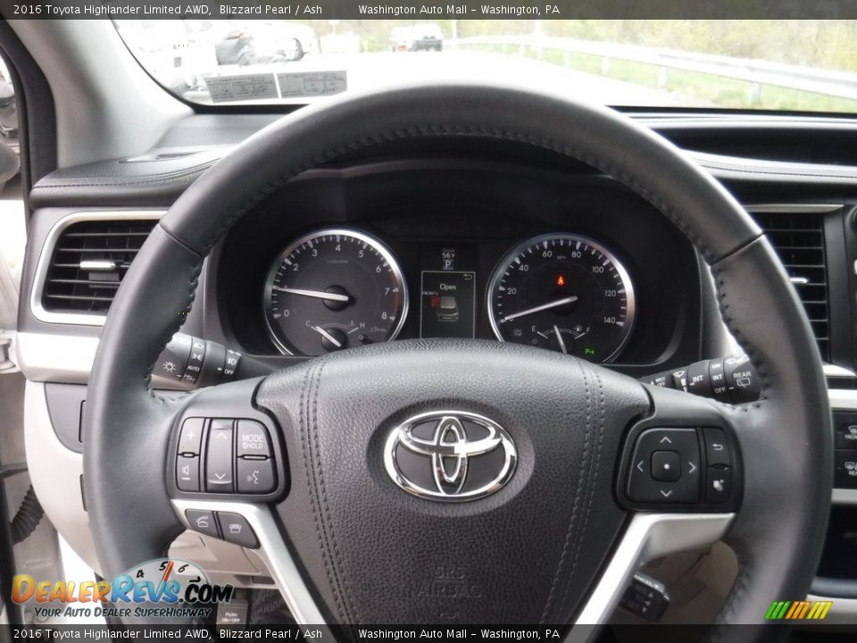 2016 Toyota Highlander Limited AWD Blizzard Pearl / Ash Photo #23