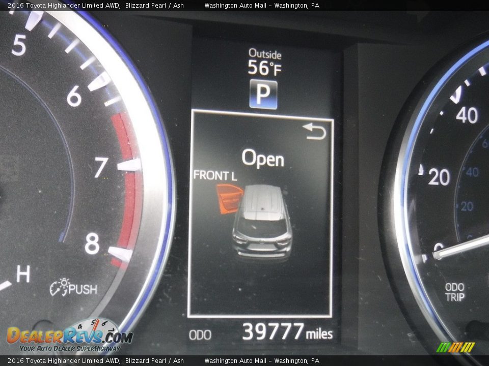 2016 Toyota Highlander Limited AWD Blizzard Pearl / Ash Photo #32