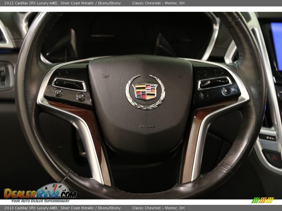 2013 Cadillac SRX Luxury AWD Silver Coast Metallic / Ebony/Ebony Photo #7