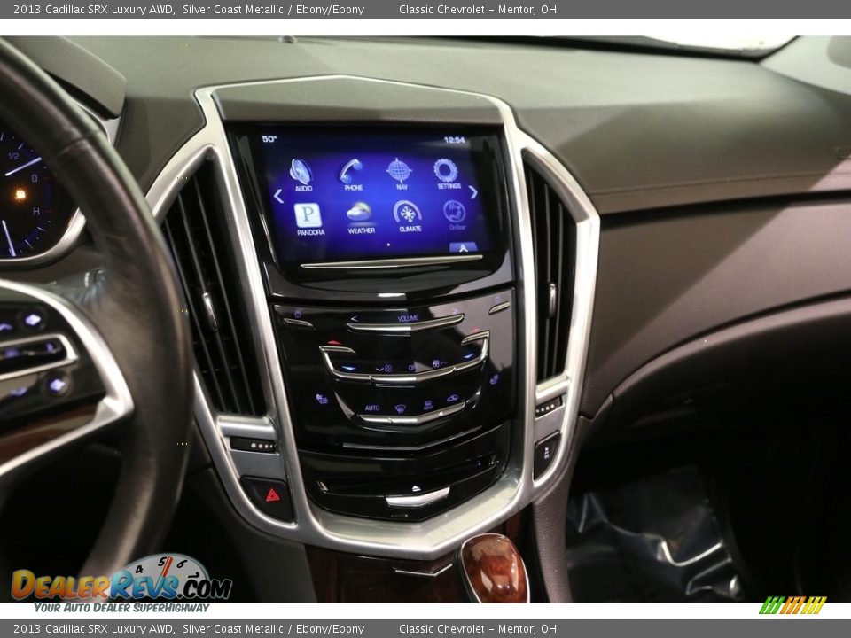 2013 Cadillac SRX Luxury AWD Silver Coast Metallic / Ebony/Ebony Photo #10