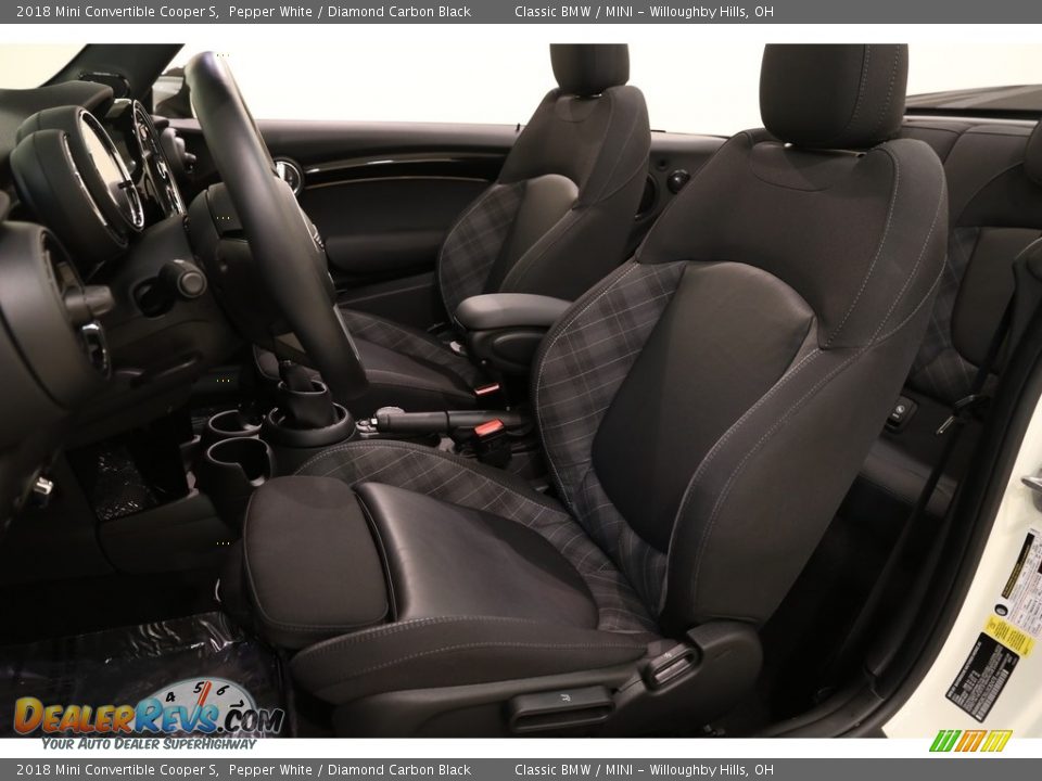 Diamond Carbon Black Interior - 2018 Mini Convertible Cooper S Photo #6