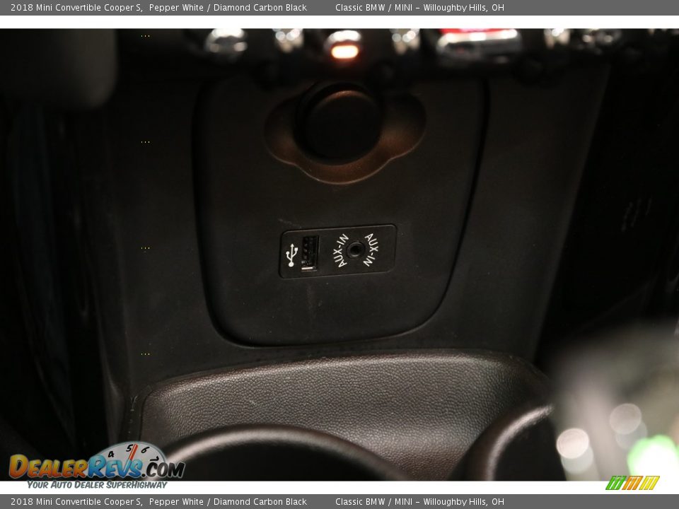 2018 Mini Convertible Cooper S Pepper White / Diamond Carbon Black Photo #16